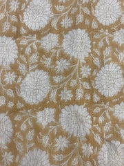Roswyn Block Print Handloom Linen Fabric